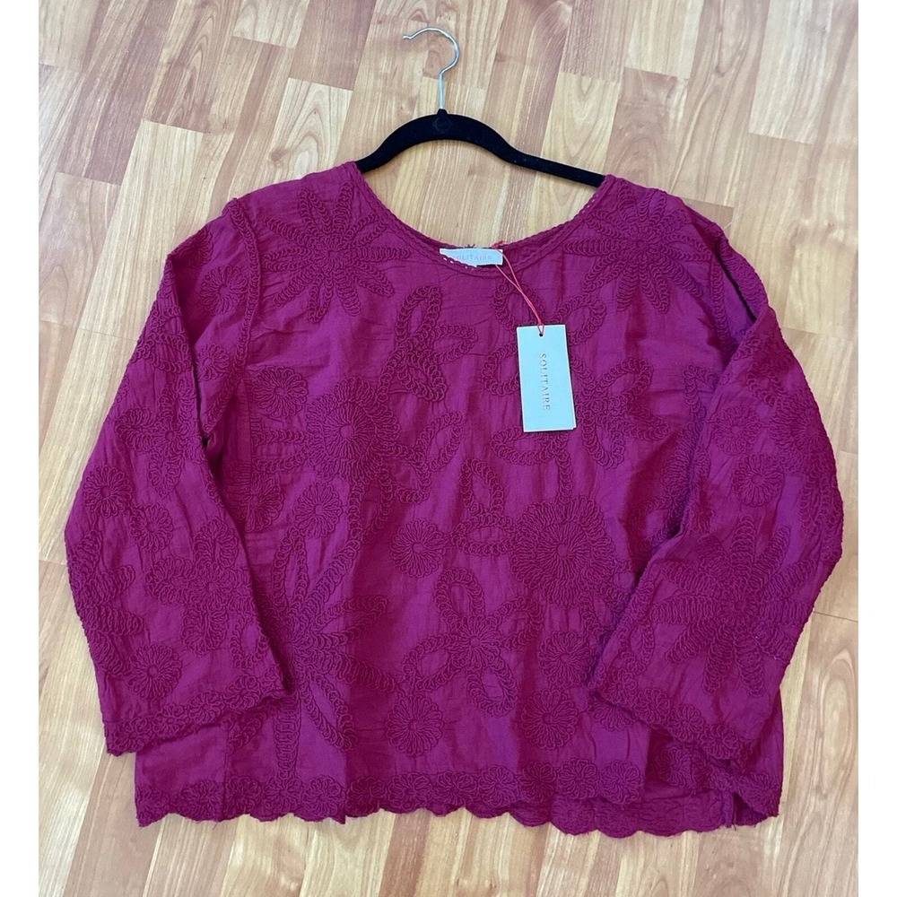 Solitaire Red Boho Top‎